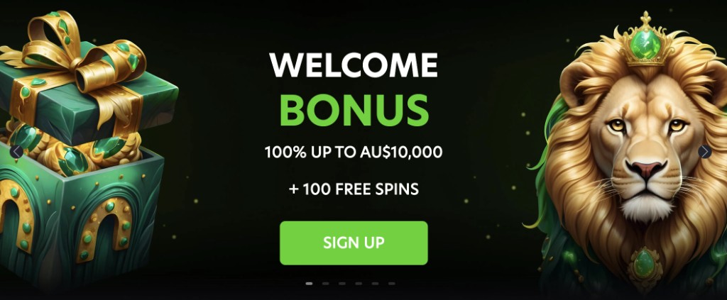 Welcome Bonus 100% up to AU$10,000 + 100 Free Spins